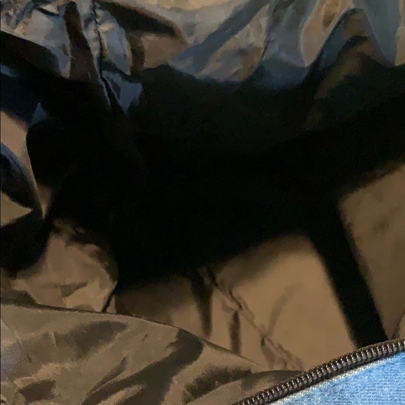 NWOT Victoria’s Secret Denim and black tote. - Picture 2 of 5